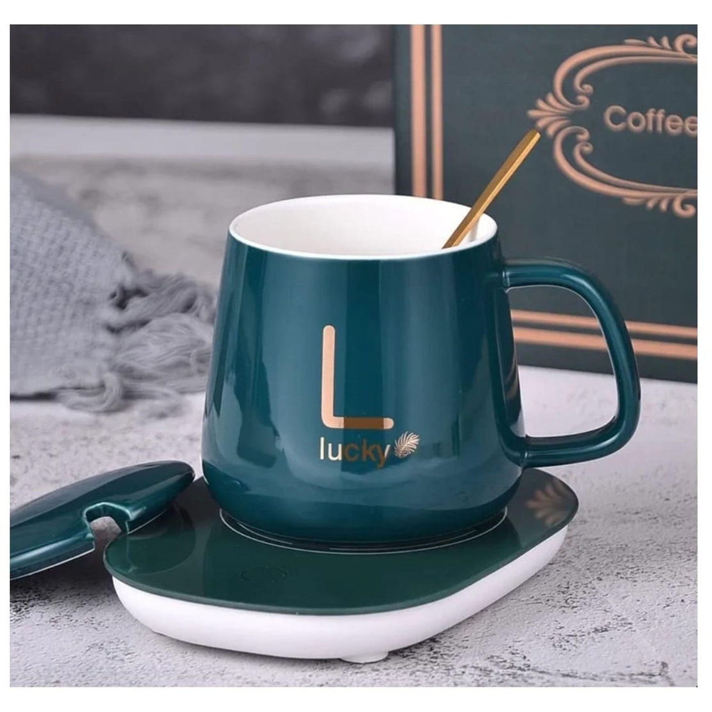 Taza con base calentadora